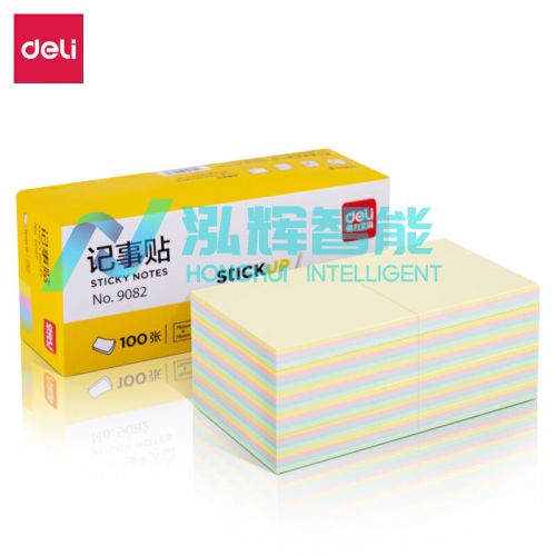 得力9082记事贴76ｘ76mm混色12包/盒(单位：盒)